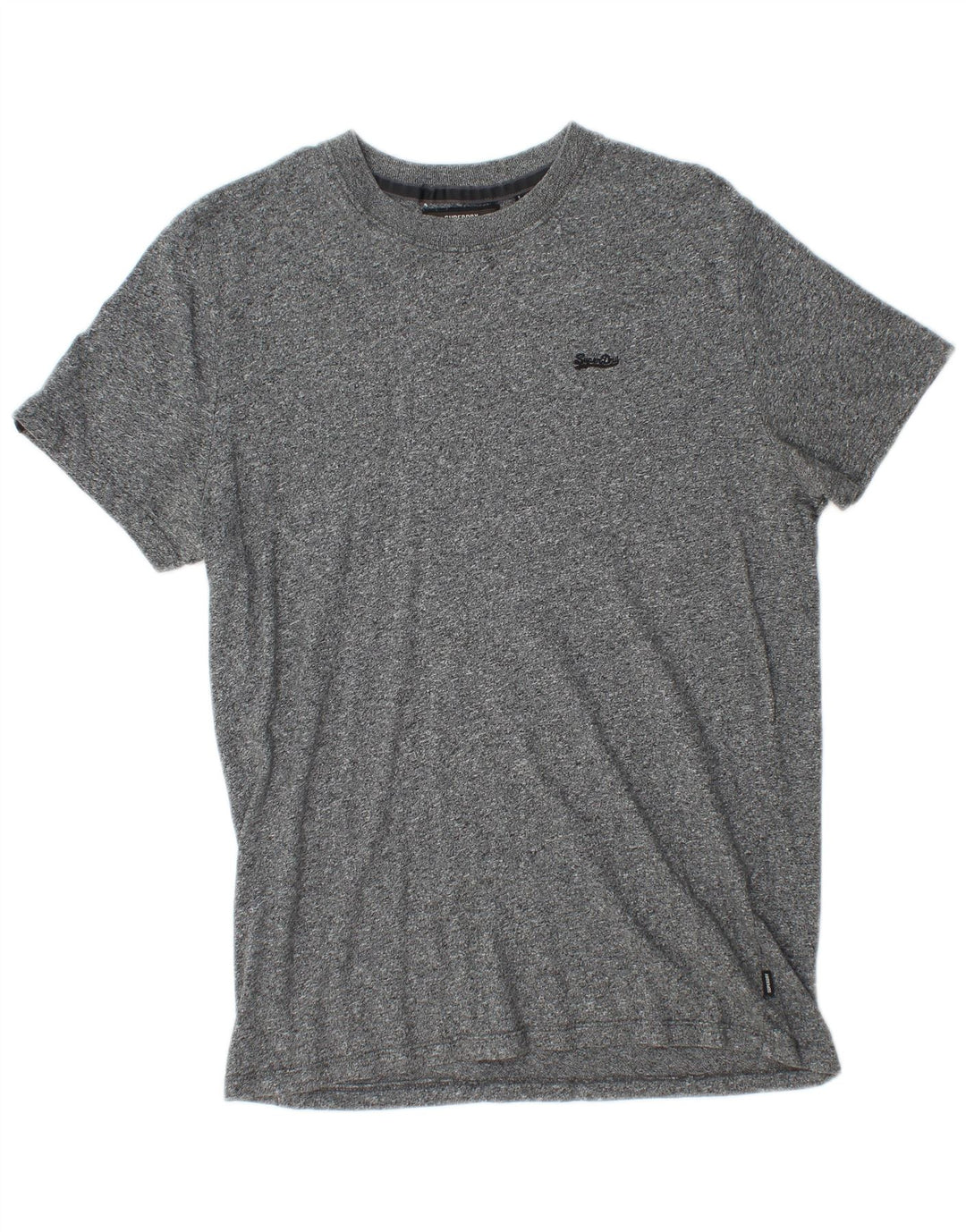 Camiseta masculina Superdry Top cinza médio algodão manchado