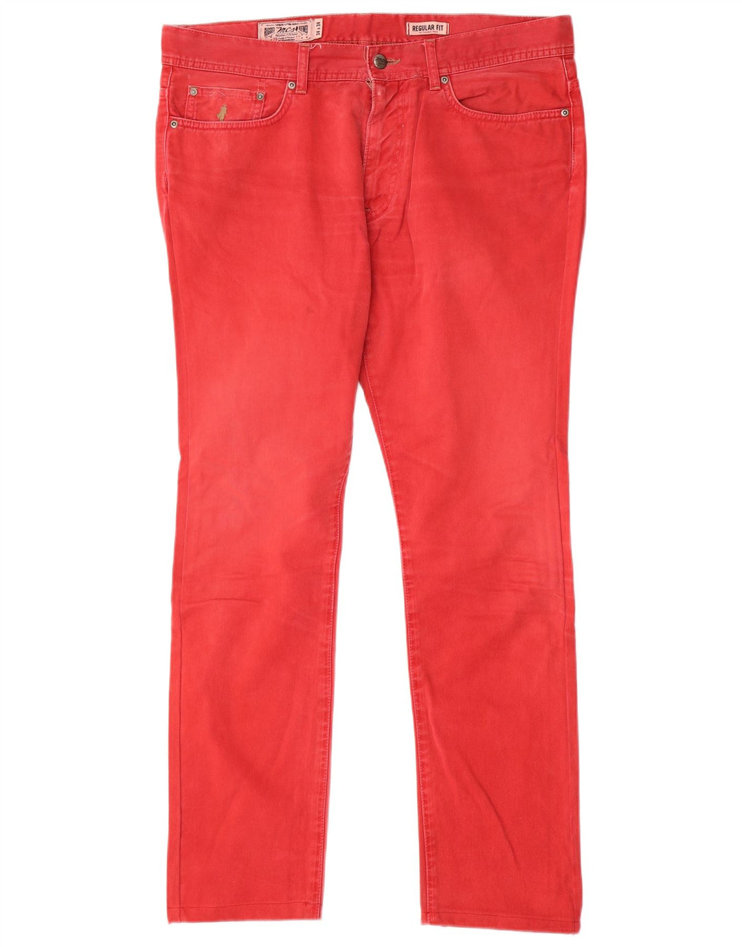 Marlboro Classics Masculino Regular Fit Jeans Reto W34 L31 Vermelho