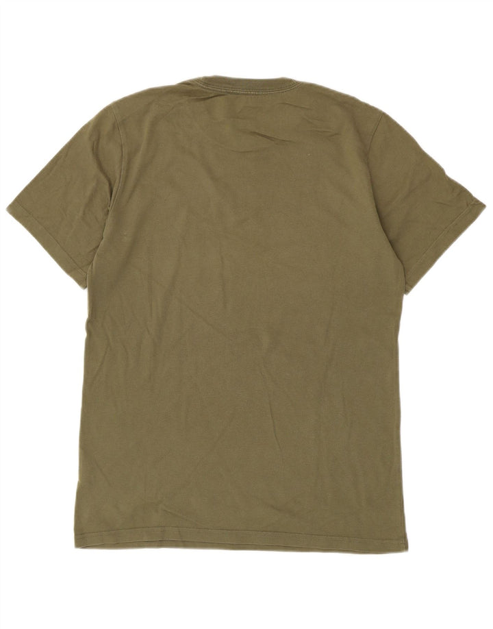 Converse Mens Graphic Camiseta Top Pequeno Algodão Cáqui