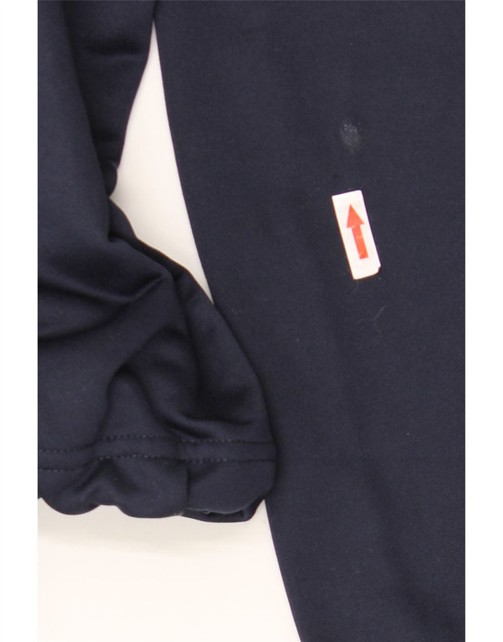 Canterbury Mens Zip Neck Pulôver Treino Top XL Azul Marinho Poliéster