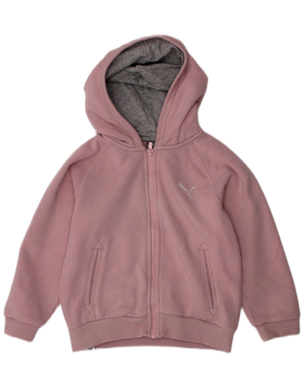 Suéter PUMA Baby Girl com capuz e zíper 18-24 meses algodão rosa