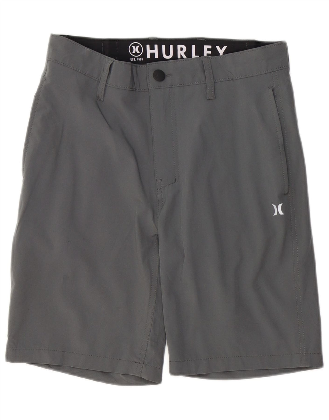 HURLEY Mens Chino Shorts W30 Poliéster Cinza Médio