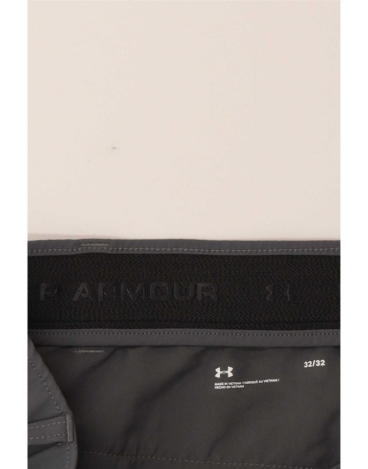 Under Armour Mens Straight Chino Calças W32 L32 Cinza Poliamida