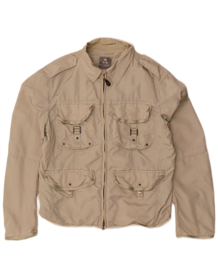 Jaqueta utilitária masculina PEUTEREY UK 40 grande bege