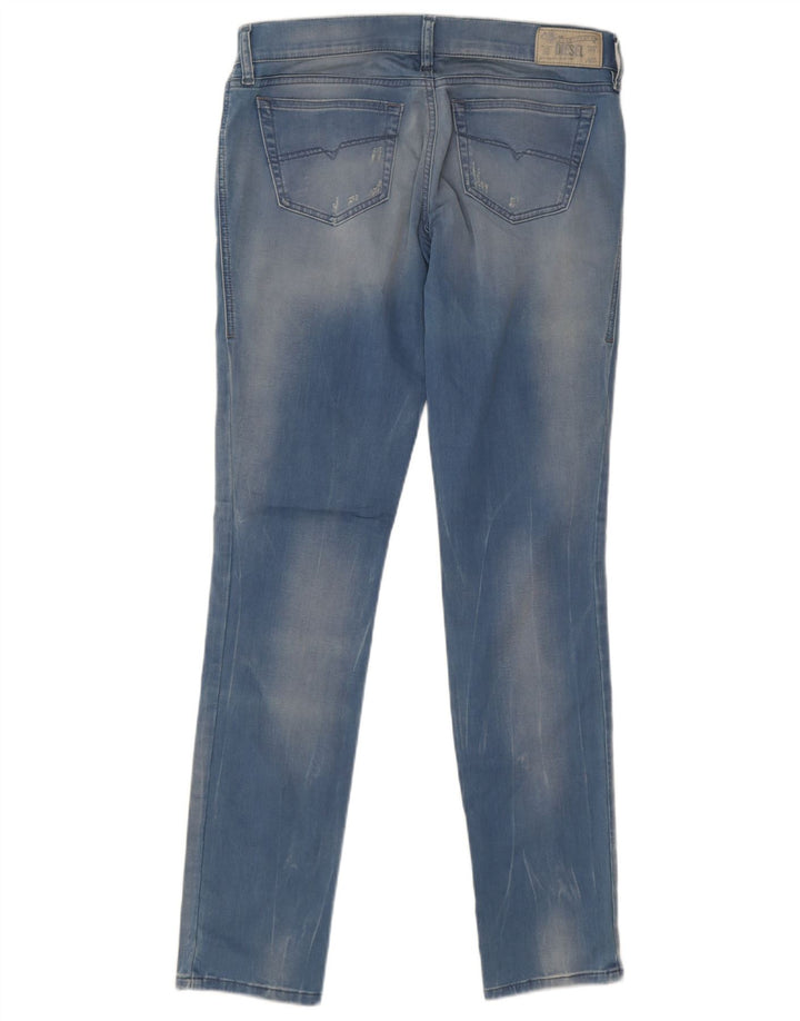Jeans feminino Diesel Grupee Distressed Slim W28 L32 Azul Algodão