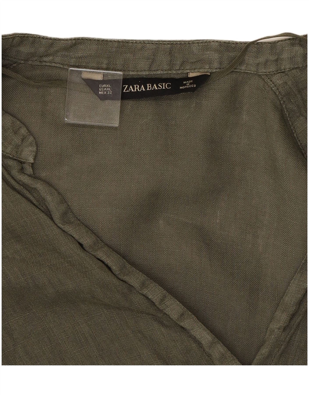 Blusa feminina ZARA UK 18 XL Caqui