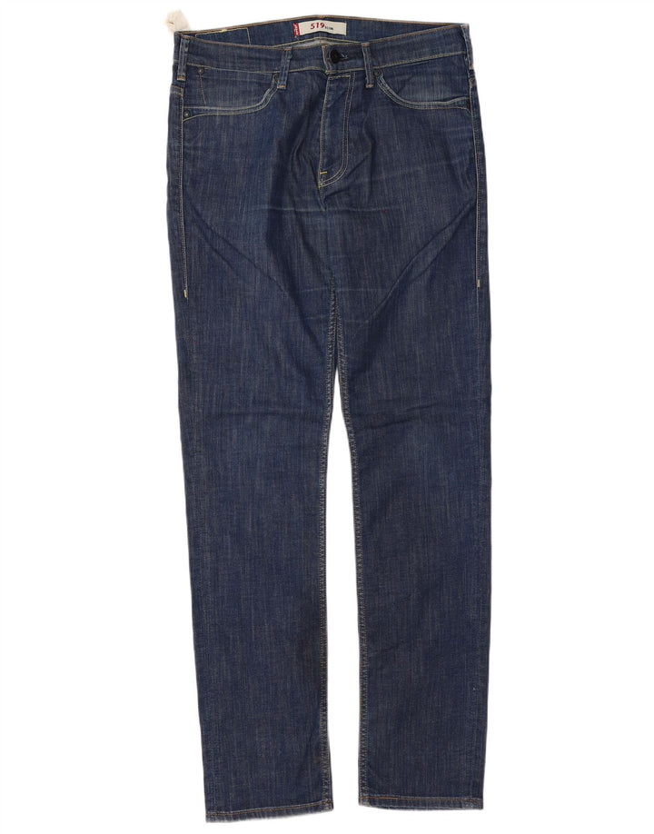 Levi's Masculino 519 Slim Jeans W34 L34 Azul Algodão
