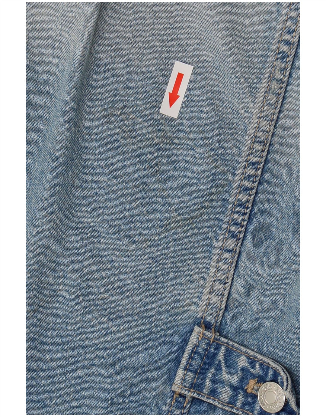 ZARA Jaqueta jeans feminina superdimensionada Reino Unido 10 algodão azul pequeno