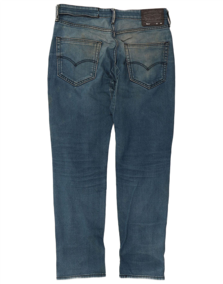 Levi's Masculino 511 Slim Jeans W32 L30 Azul Algodão