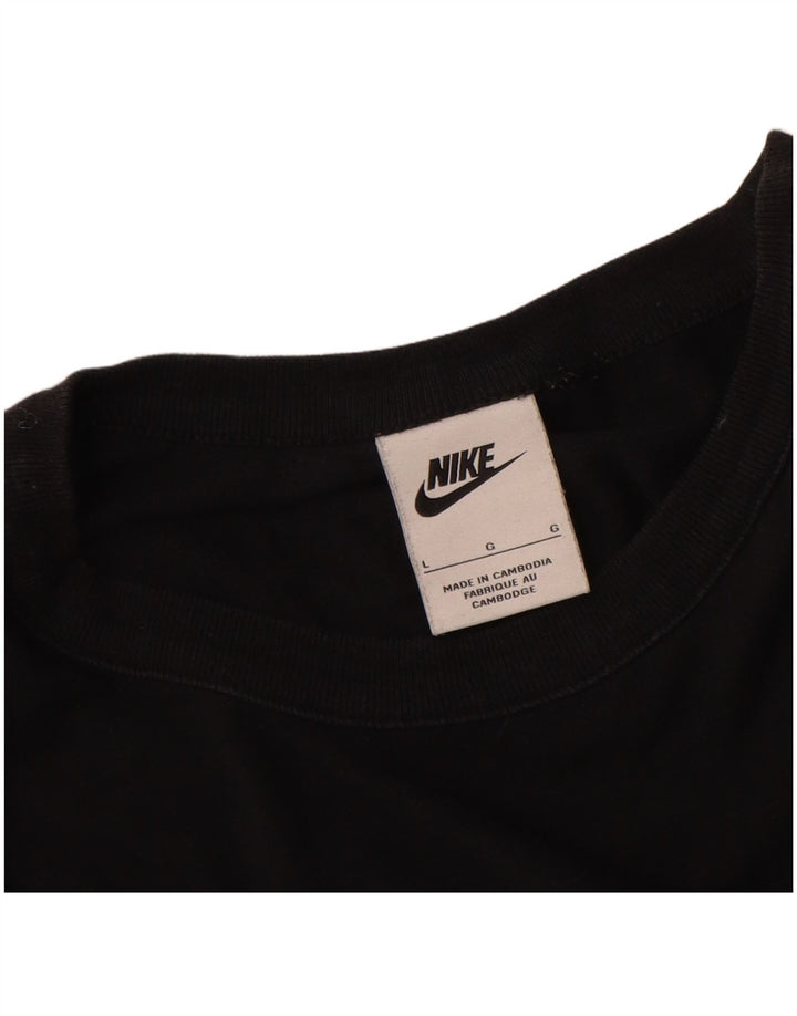 Camiseta gráfica masculina Nike grande algodão preto