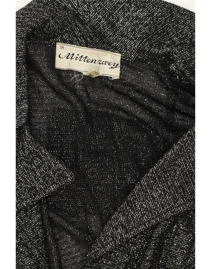 Blusa feminina vintage envoltória UE 38 média preta manchada