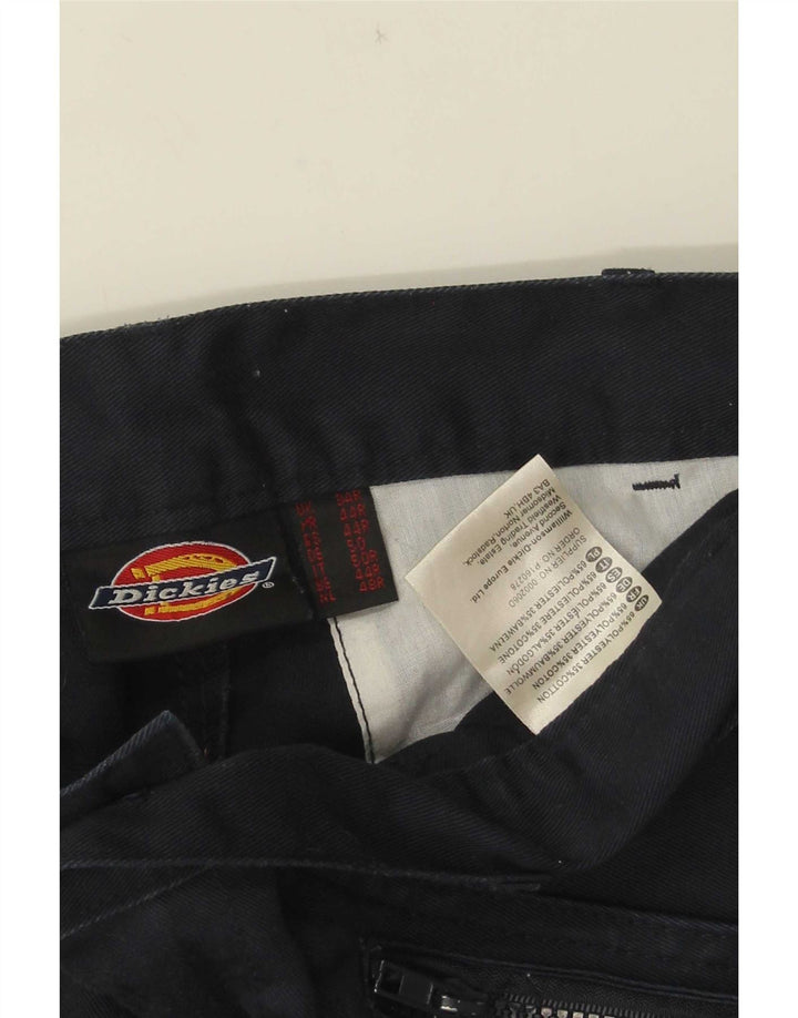 Calças cargo retas masculinas Dickies W34 L31 poliéster azul marinho