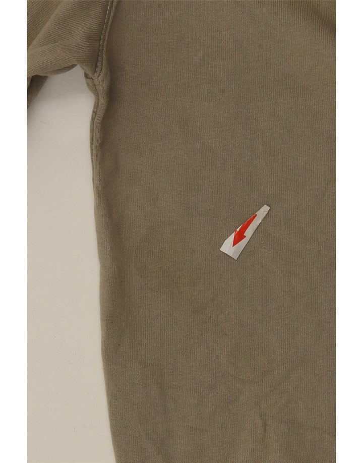 Zara moletom feminino oversized jumper UK 10 pequeno algodão cáqui
