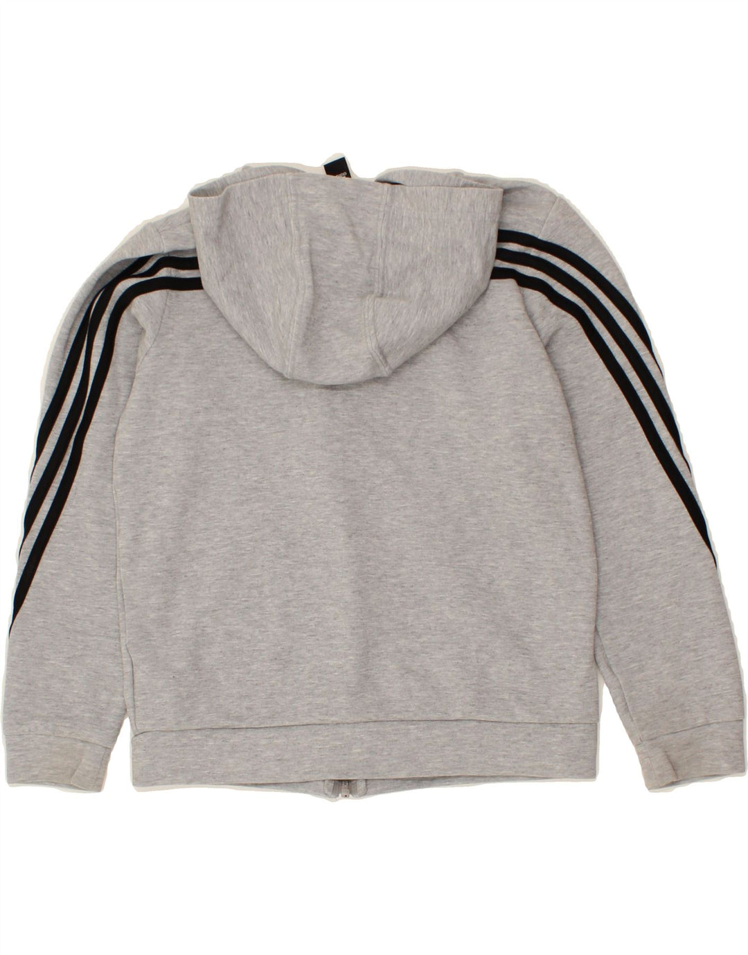 ADIDAS Boys Zip Hoodie Sweater 11-12 Years Grey Cotton Vintage Adidas and Second-Hand Adidas from Messina Hembry 
