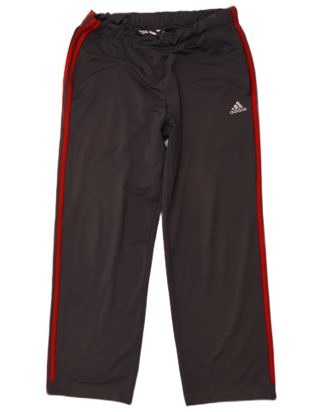 Calças de treino masculinas ADIDAS poliéster cinza médio