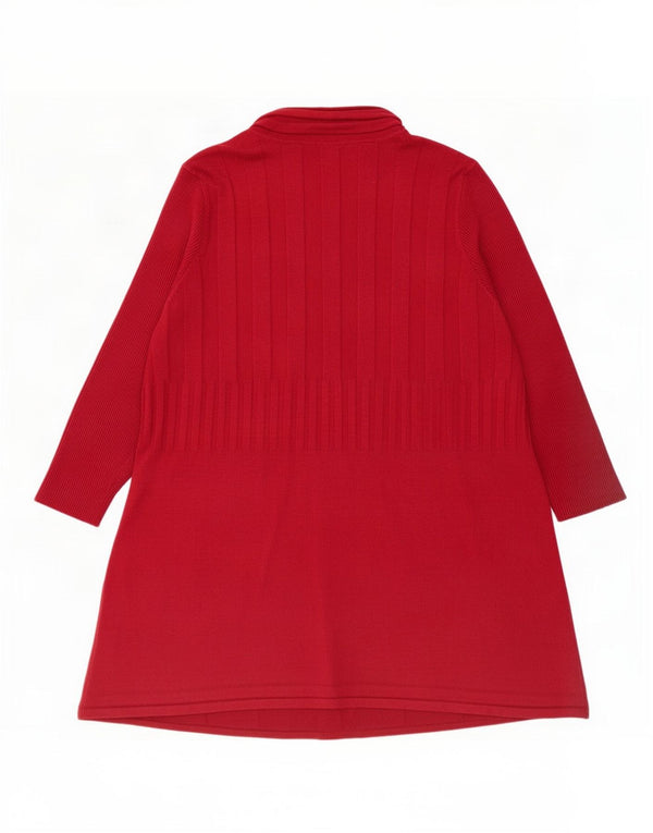 Suéter cardigã feminino oversized longline da Marks & Spencer Reino Unido 18 XL vermelho