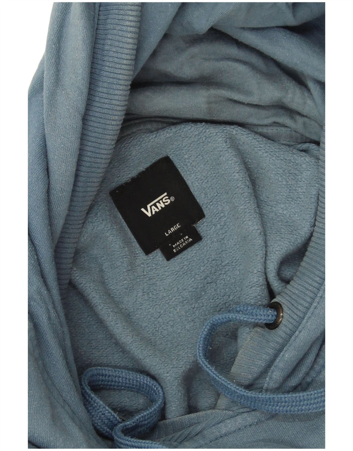 Vans masculino gráfico moletom com capuz grande algodão azul
