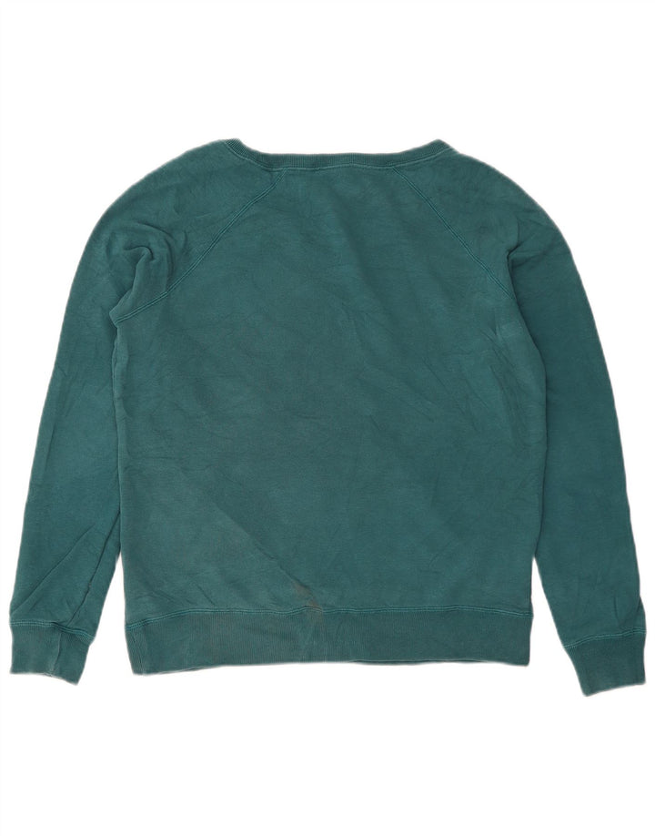 Nike feminino gráfico moletom jumper UK 14 médio algodão verde