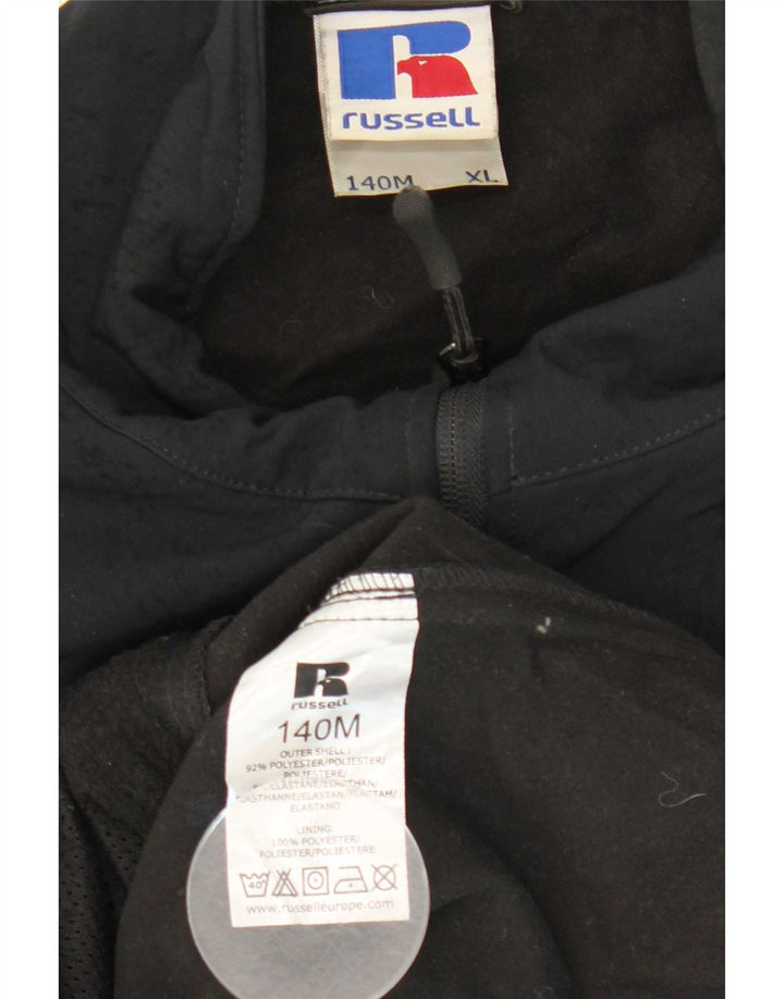 Jaqueta corta-vento masculina Russell Athletic Reino Unido 42 XL poliéster preto