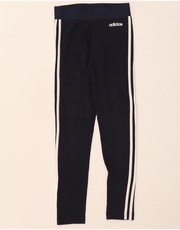 Leggings Adidas Mulher UK 4/6 XS Azul Marinho Algodão