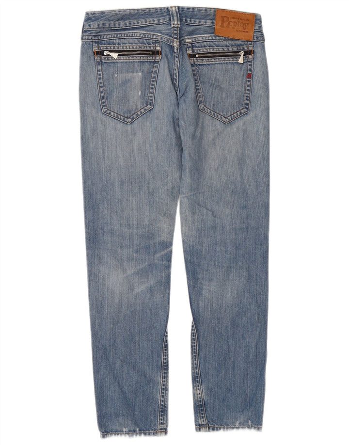Replay Jeans Slim Feminino W29 L30 Azul Algodão