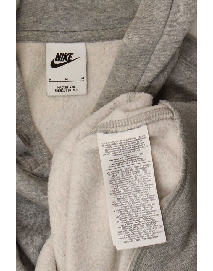 Moletom com capuz masculino Nike médio cinza manchado de algodão