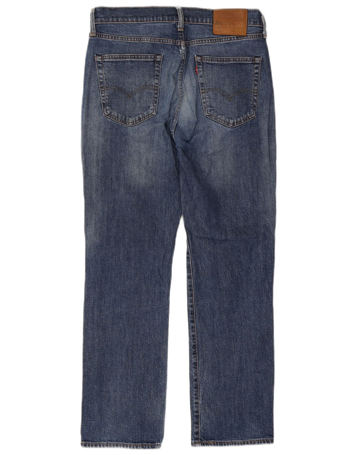 Levi's Masculino 514 Distressed Straight Jeans W32 L30 Azul Algodão