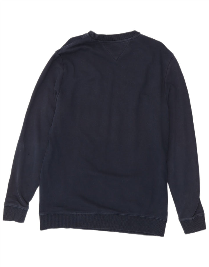 Tommy Hilfiger moletom masculino jumper grande algodão azul marinho