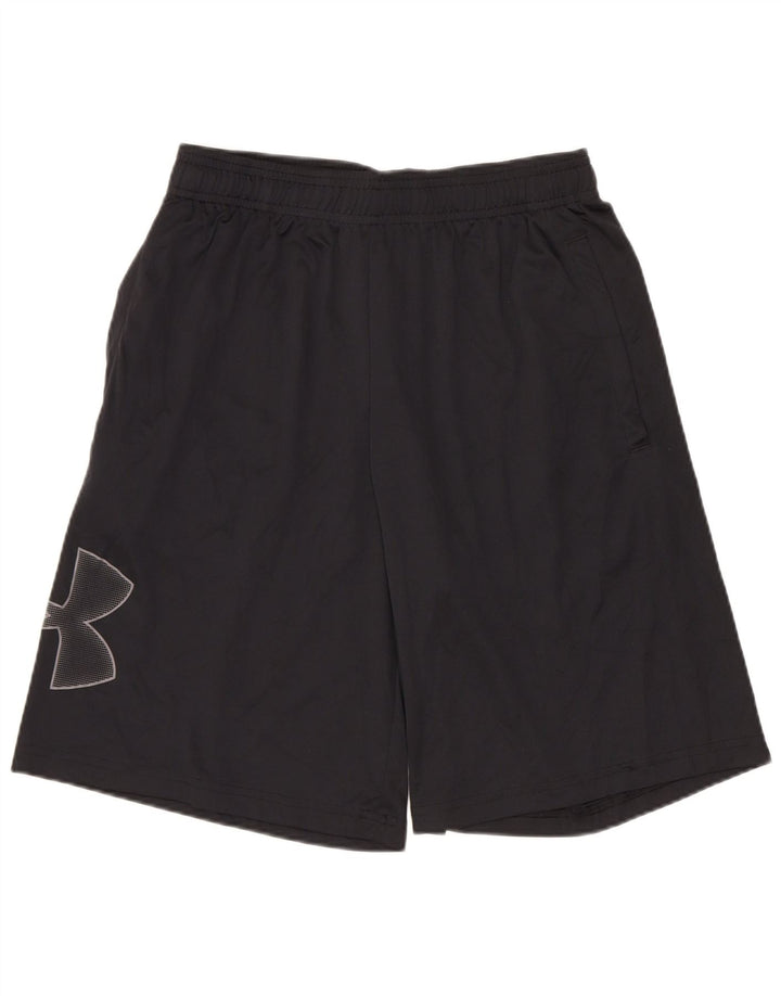 UNDER ARMOUR Mens Heat Gear Graphic Sport Shorts Pequeno Poliéster Preto