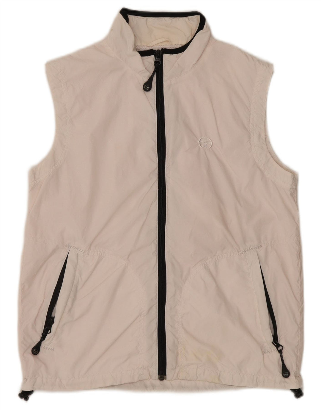 SERGIO TACCHINI Jaqueta feminina sem mangas com top IT 46 grande branco