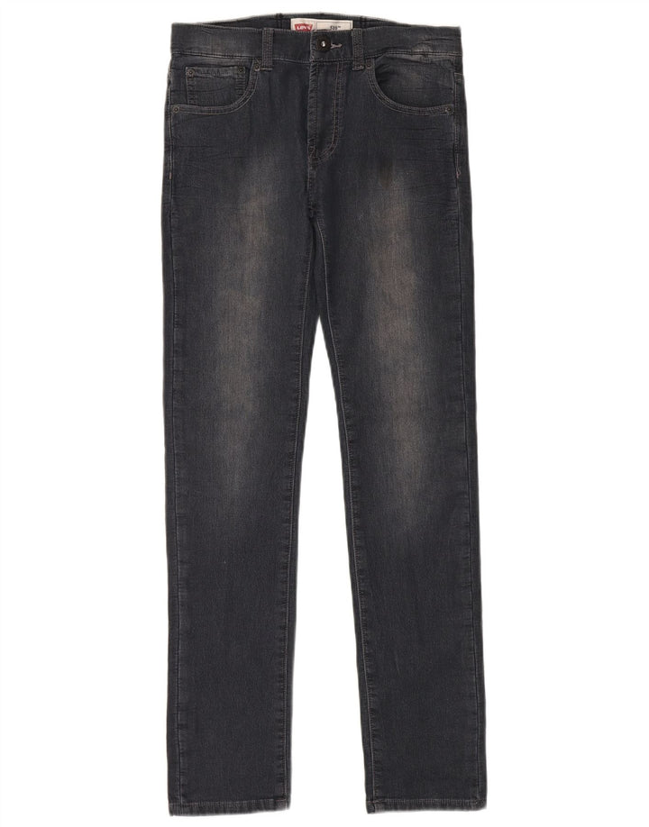 LEVI'S Girls 510 Skinny Jeans 13-14 Anos W30 L30 Algodão Preto