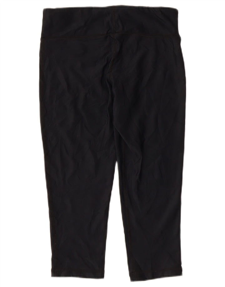 UNDER ARMOUR Calça legging feminina Heat Gear Capri Reino Unido 8 pequena preta de poliéster