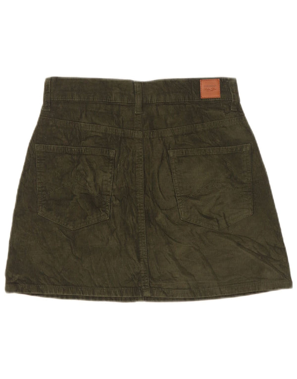 Mini saia de veludo Carrera feminino IT 38 XS W26 algodão verde