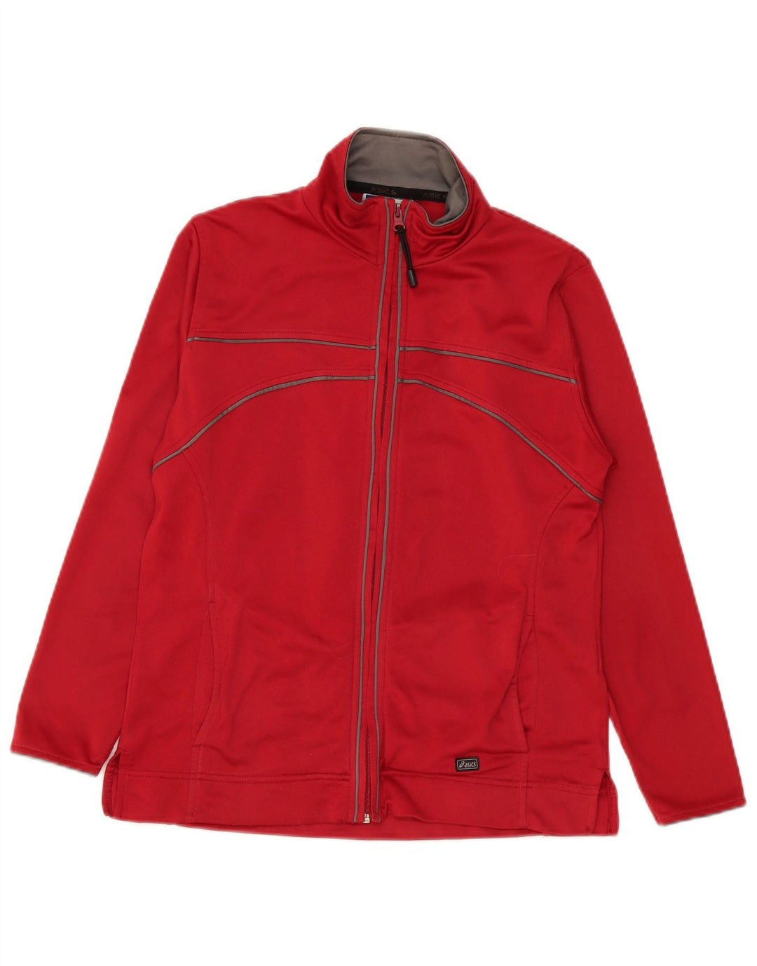 Jaqueta Asics Regular Fit Feminina UK 16 Grande Poliéster Vermelho