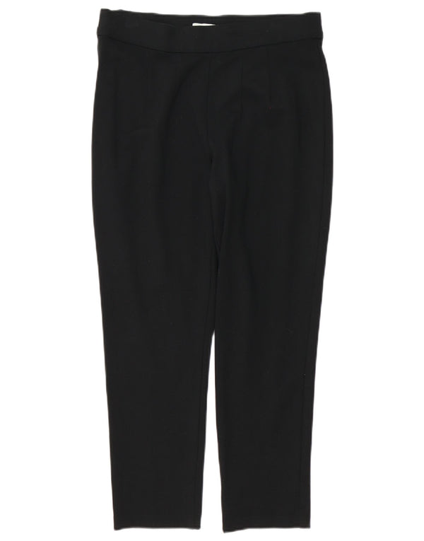Calça feminina Marks & Spencer Slim Cropped UK 12 Médio W30 L24 Preta