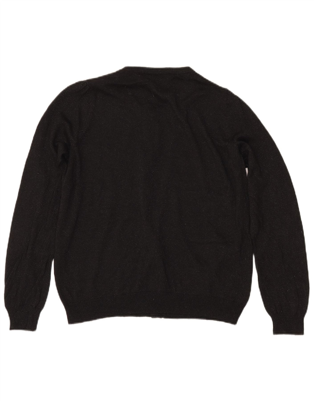 Suéter cardigã feminino MARKS & SPENCER Reino Unido 14 médio preto manchado