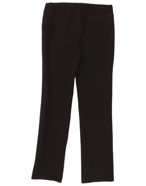Calça casual justa feminina Marks & Spencer Reino Unido 12 médio W38 L30 preta