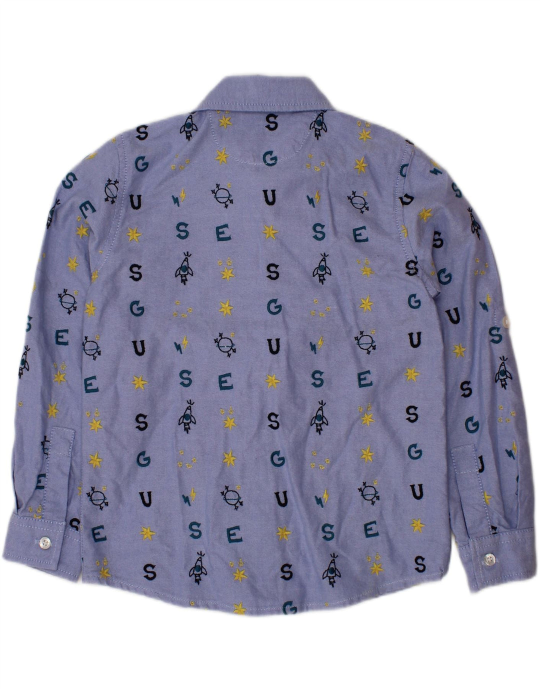 Camisa GUESS Boys Graphic 3-4 Anos Azul Algodão