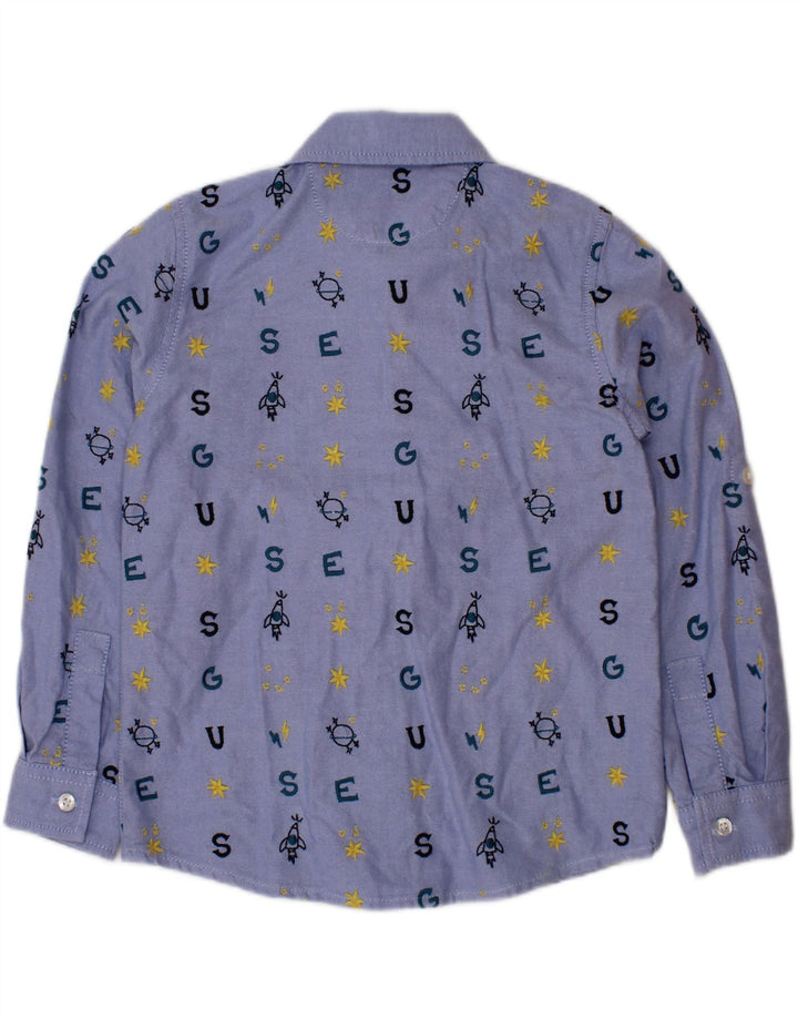 Camisa GUESS Boys Graphic 3-4 Anos Azul Algodão