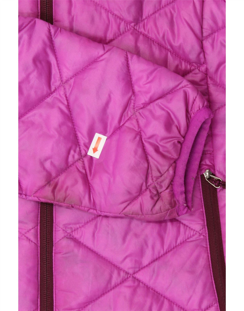 COLUMBIA Womens Oversized Padded Jacket UK 10 Small Pink Nylon Vintage Columbia and Second-Hand Columbia from Messina Hembry 