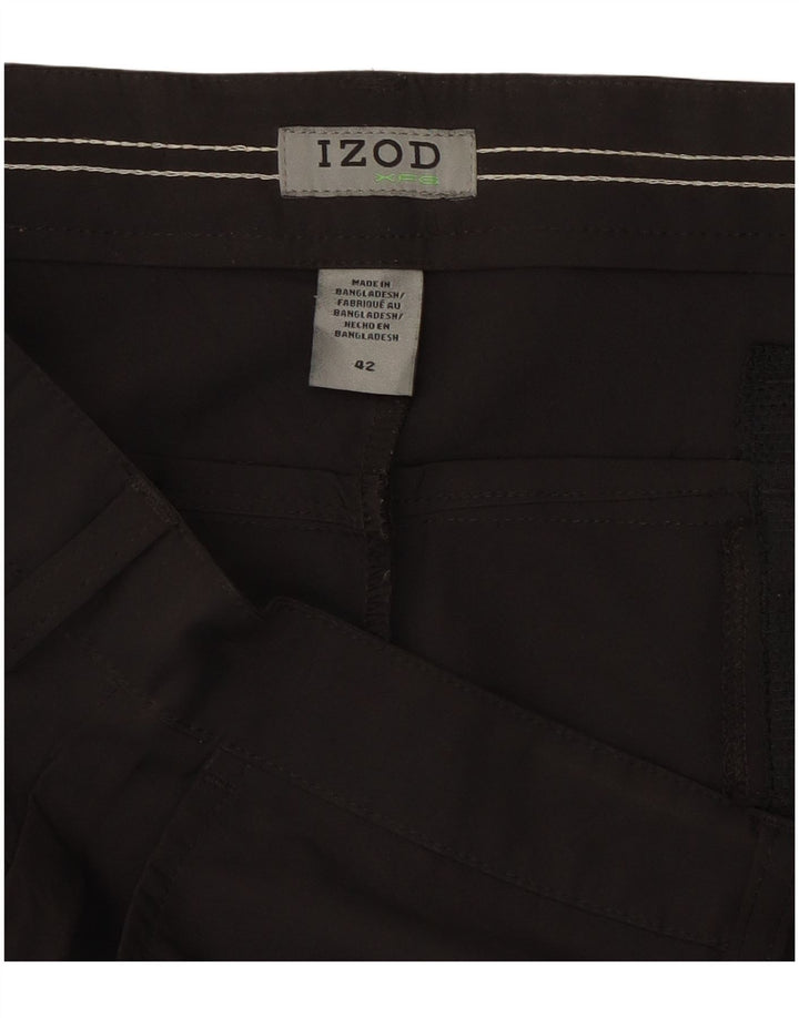 Izod Mens Chino Shorts W42 2XL Poliéster Preto