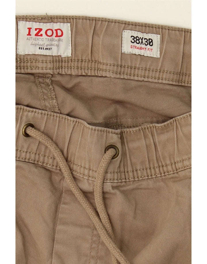 IZOD Mens Straight Joggers Casual Trousers W38 L30 Beige Cotton Vintage Izod and Second-Hand Izod from Messina Hembry 