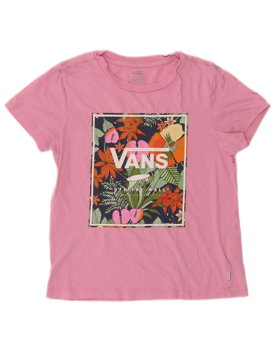 Camiseta Vans Feminina Graphic UK 10 Pequena Rosa