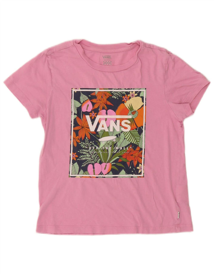 Camiseta Vans Feminina Graphic UK 10 Pequena Rosa