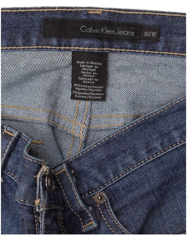 Calça jeans feminina CALVIN KLEIN US 10 grande W30 L32 algodão azul