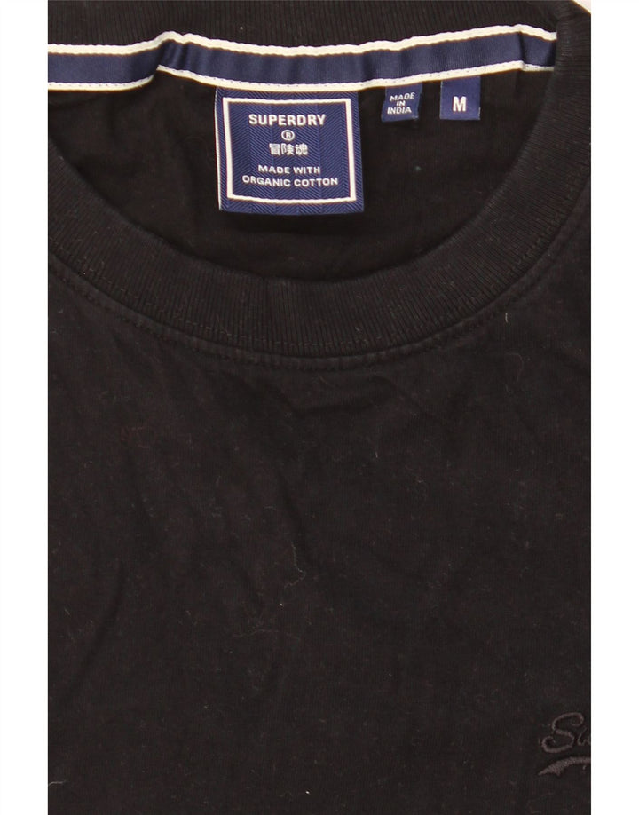Camiseta masculina SUPERDRY Top médio algodão preto