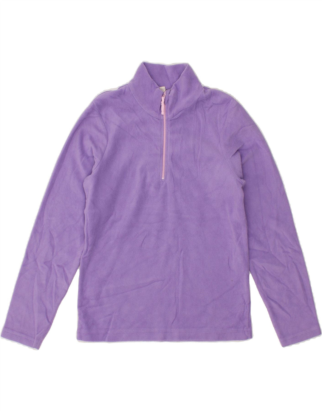 MOUNTAIN WAREHOUSE Girls Zip Neck Fleece Jumper 11-12 Years Purple Vintage Mountain Warehouse and Second-Hand Mountain Warehouse from Messina Hembry 