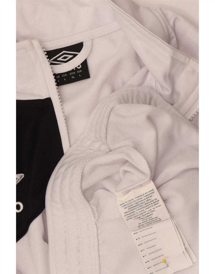 Poliéster branco de Colourblock da jaqueta superior do fato de treino dos homens de Umbro grande