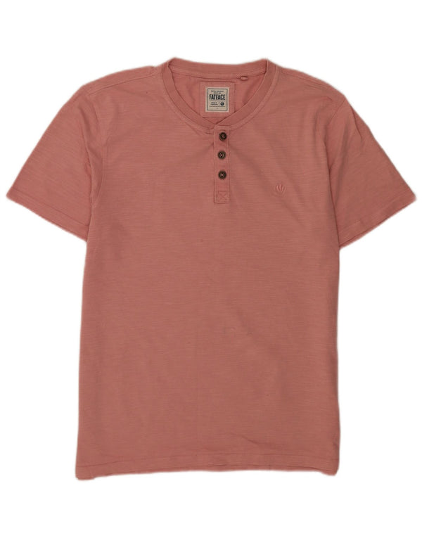 Camiseta masculina Fat Face Top grande algodão rosa