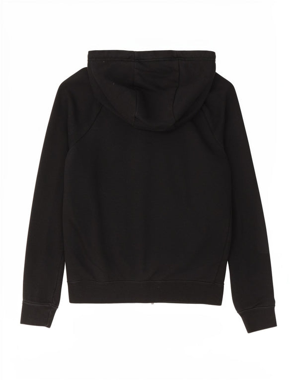 Suéter Nike feminino com capuz e zíper UK 6 XS preto algodão esportivo